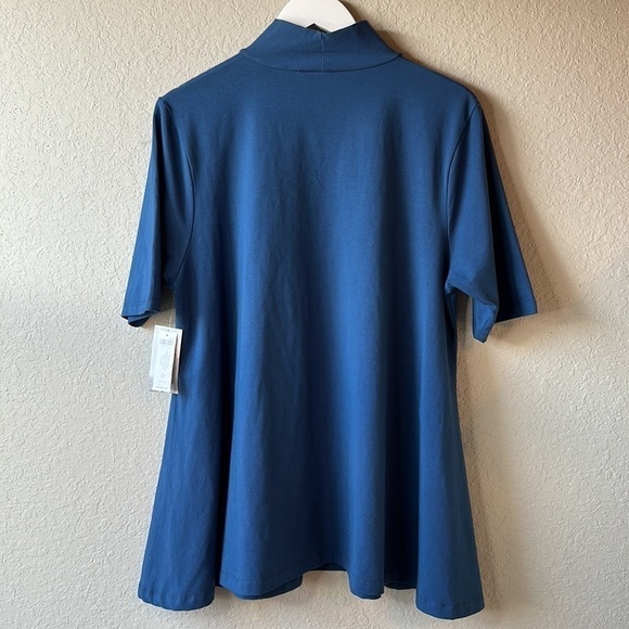 NWT Chico's SOFT CHIC Mock Neck Short Sleeve Tunic Size 3 - Picture 6 of 14